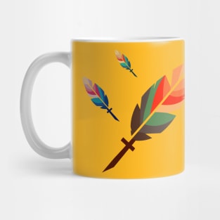 Geometric Feather Mug